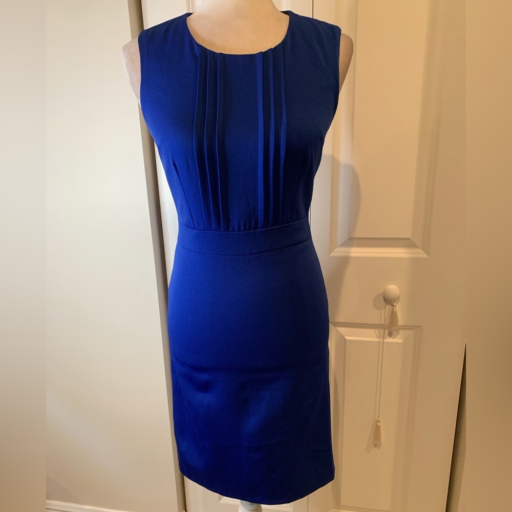 Pure Navy Sleeveless Sheath Midi Dress 👗